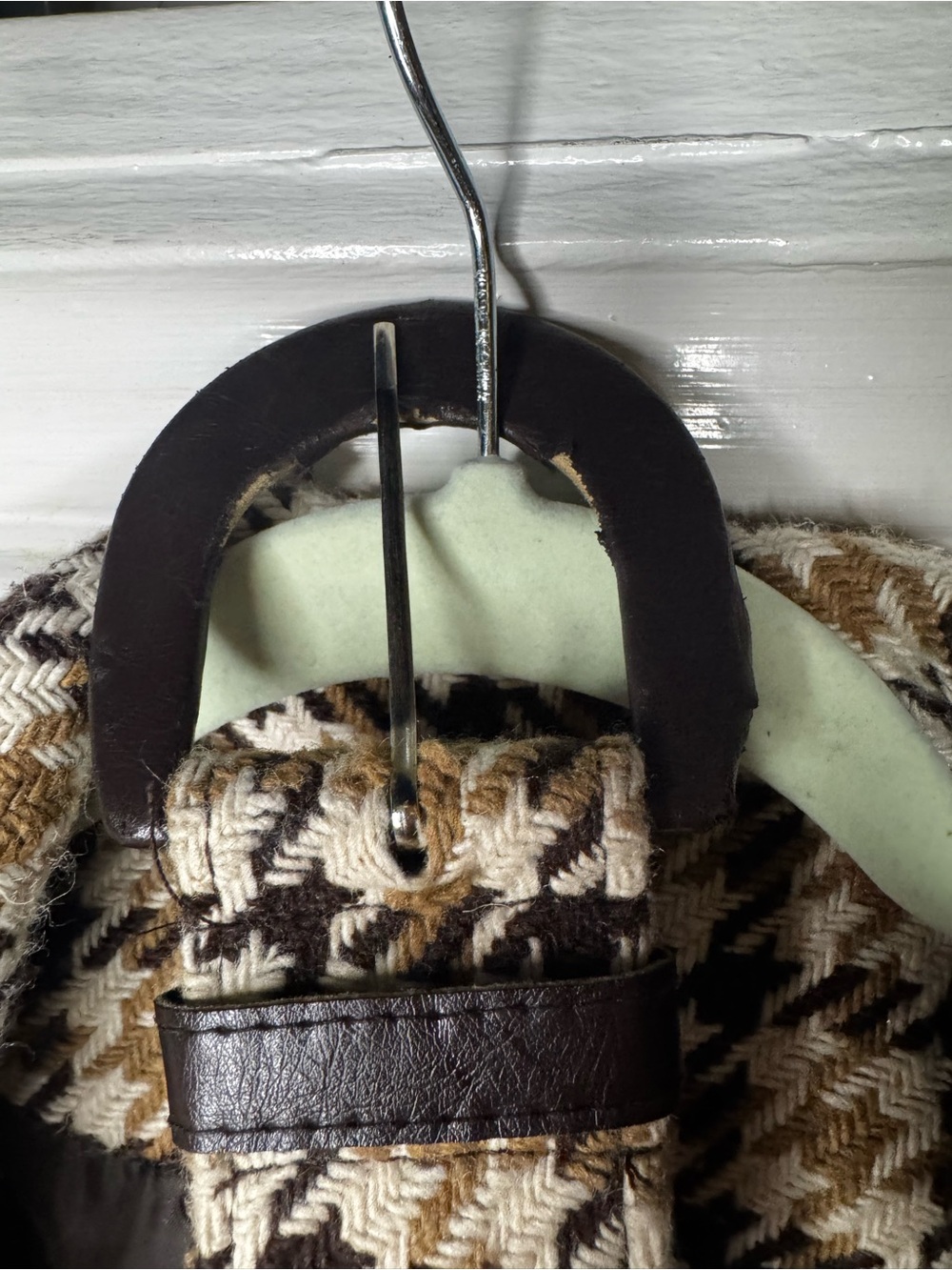 Vintage “Forever” Houndstooth Women's Blazer - Brown, Tan & Creme - Picture 7 of 7